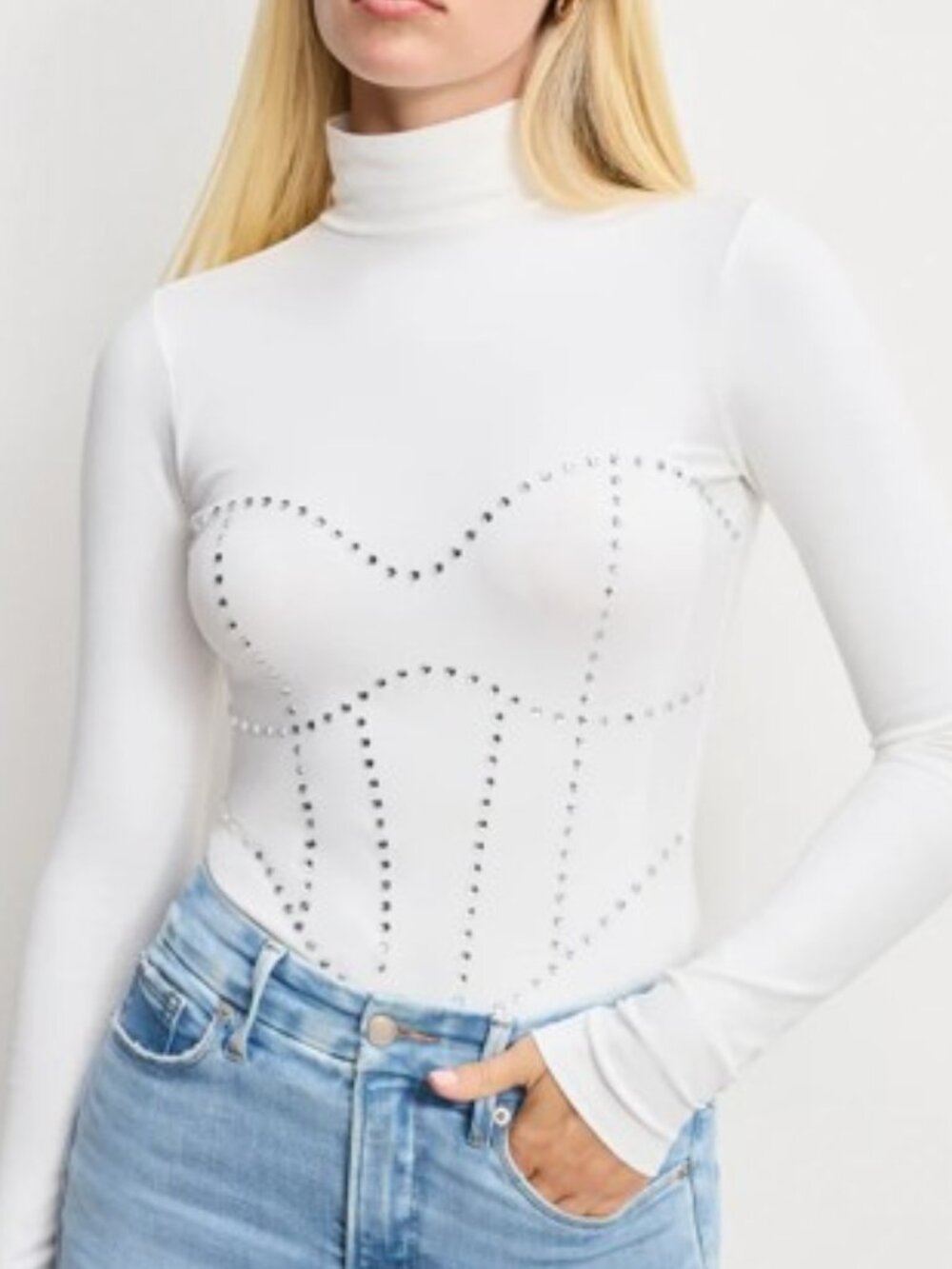 NWT Good American dolly crystal corset bodysuit 2X